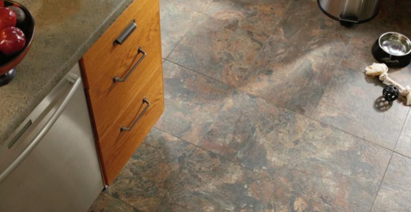 Fascinating Best Vinyl Tile Flooring For Kitchen Black Marble Floor Tiles Designs Island Cleaning Products Quartz Countertops Sink Air Gap Moen Automatic Faucet Flexible Track Lighting With Pendants