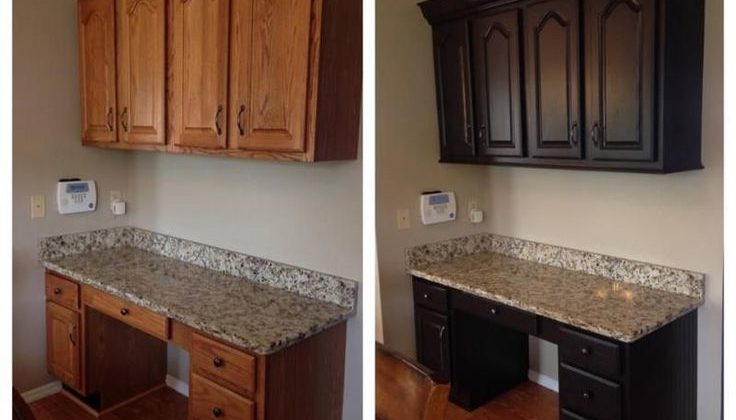 Astonishing Kitchen Cabinets Paint Or Stain For Dark Chocolate