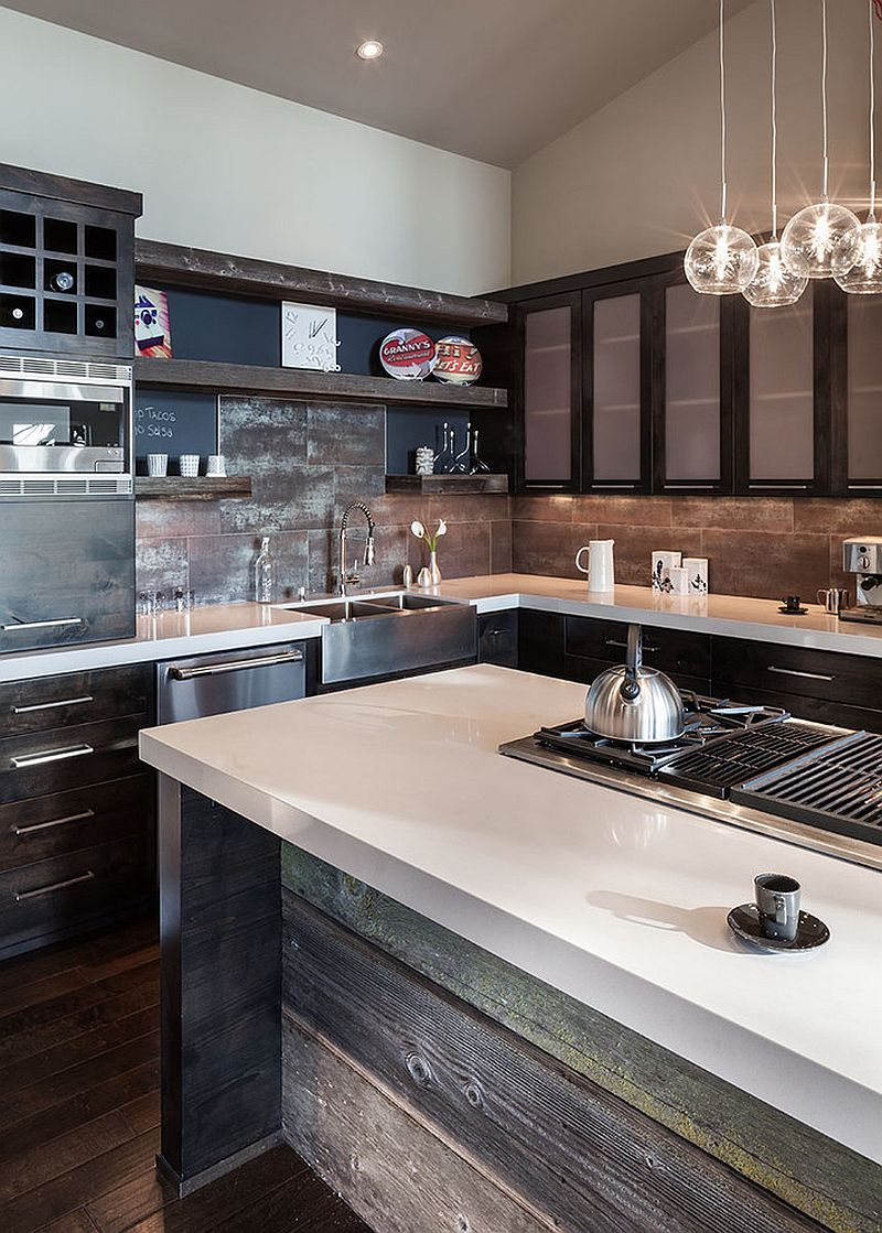 Astonishing Reclaimed Wood Kitchen Backsplash Ingenious Crafted From