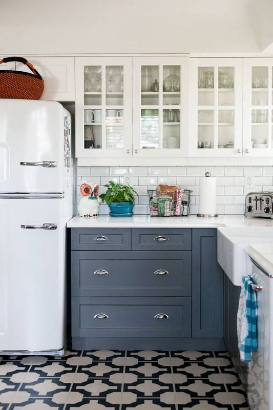 Best Farmhouse Kitchen Floor Tiles Black White Tile