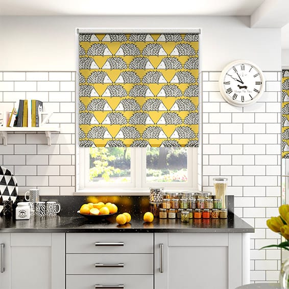 Breathtaking Yellow Kitchen Blinds Spike Honey 36 Roller Blind 1