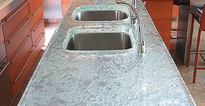 Cute Glass Kitchen Countertops Cost Recycled Tile Countertop Heavenly Portrait 14