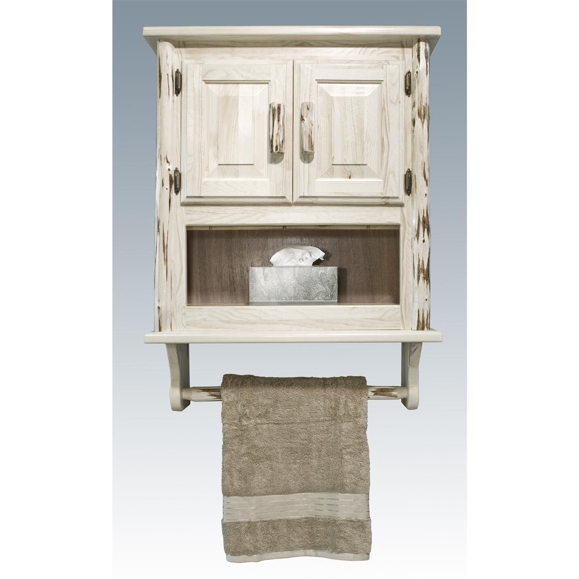 Elegant Primitive Bathroom Wall Cabinets Interesting Ideas Cabinet With Towel Bar Strikingly Idea Small Creative