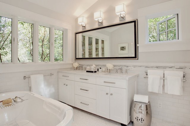 Extraordinary Bathroom Above Mirror Lighting Transitional