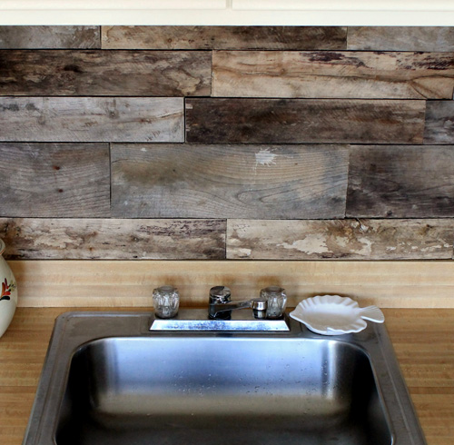 Extraordinary Reclaimed Wood Kitchen Backsplash Dana After21