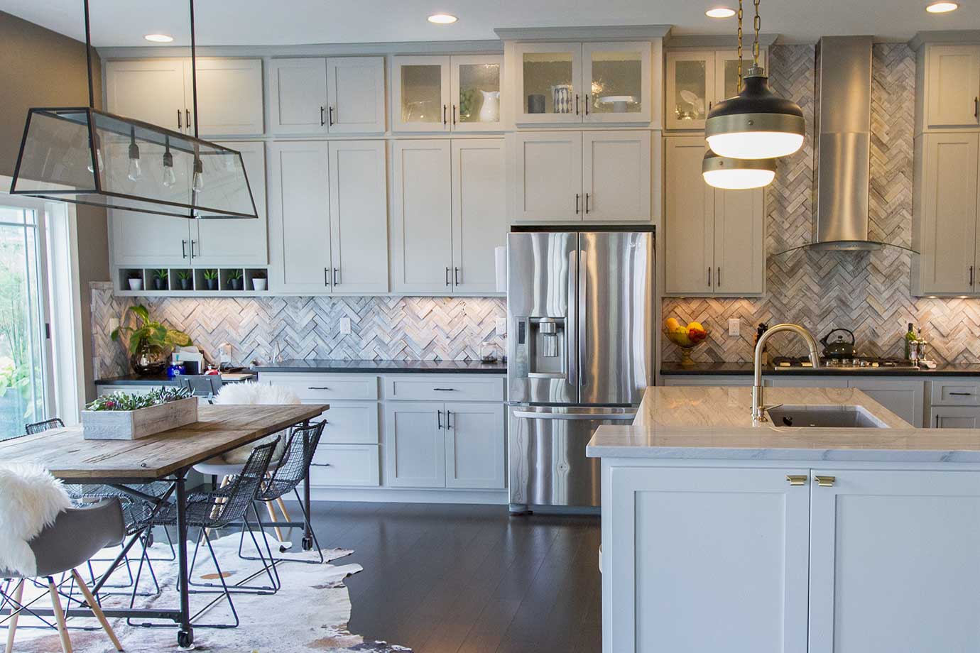 Extraordinary Reclaimed Wood Kitchen Backsplash Mulberry White