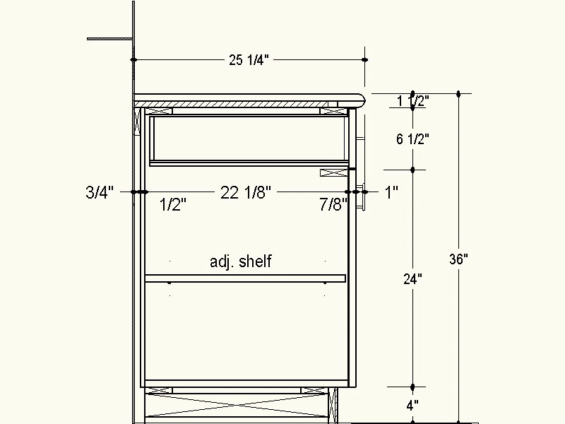 Extraordinary Standard Kitchen Cabinet Drawer Sizes Proper Depth For Frameless Cabinets