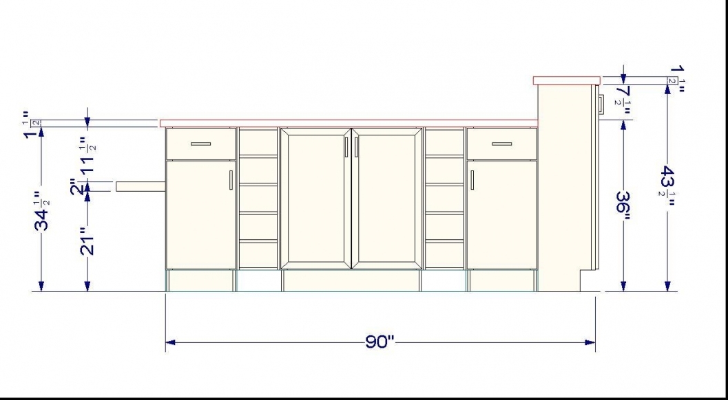 Fascinating Base Kitchen Cabinet Height Inside Standard Sizes