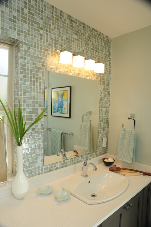 Fascinating Bathroom Above Mirror Lighting Contemporary