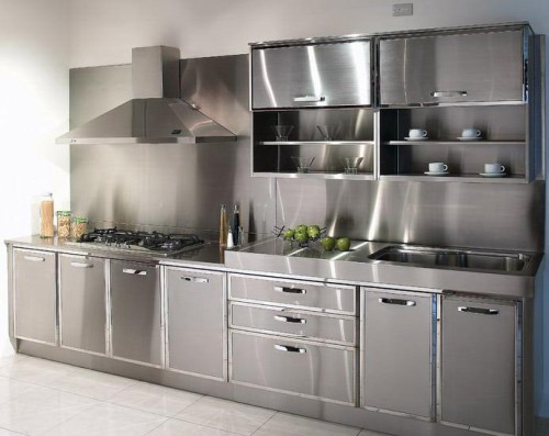 Fascinating Stainless Kitchen Cabinet Doors Steel 2014