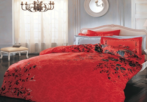 Good Red Bed Linen Color Bedding Bedroom
