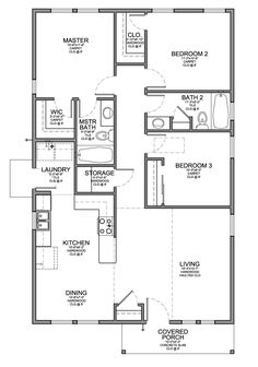 Good Small 3 Bedroom House Plans Floor Open