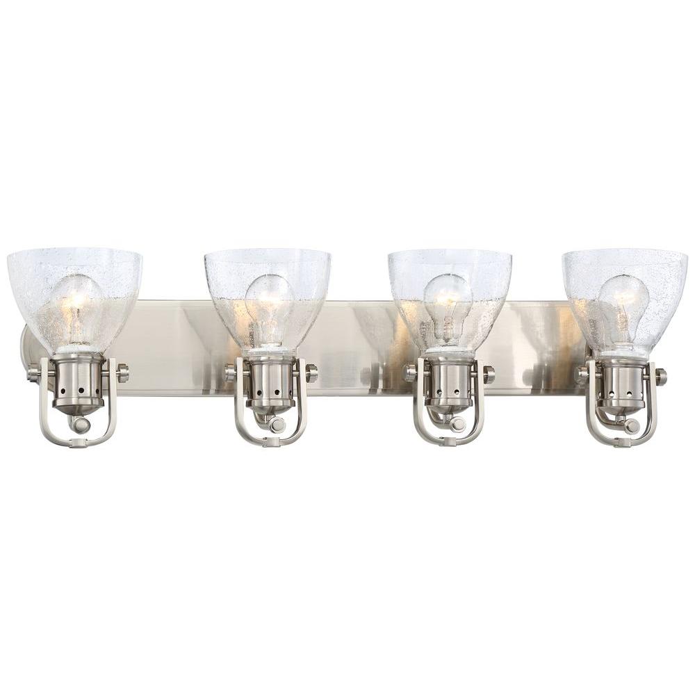 Gorgeous 48 Bathroom Light Fixture Brushed Nickel Minka Lavery Vanity Lighting 3414 84 64 1000