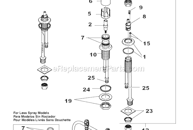 Gorgeous Delta Kitchen Sink Faucet Parts 2274 LHP H24 A24 WW