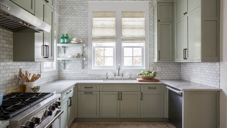 Gorgeous Gray Brick Backsplash White Marble Mini Kitchen Tile