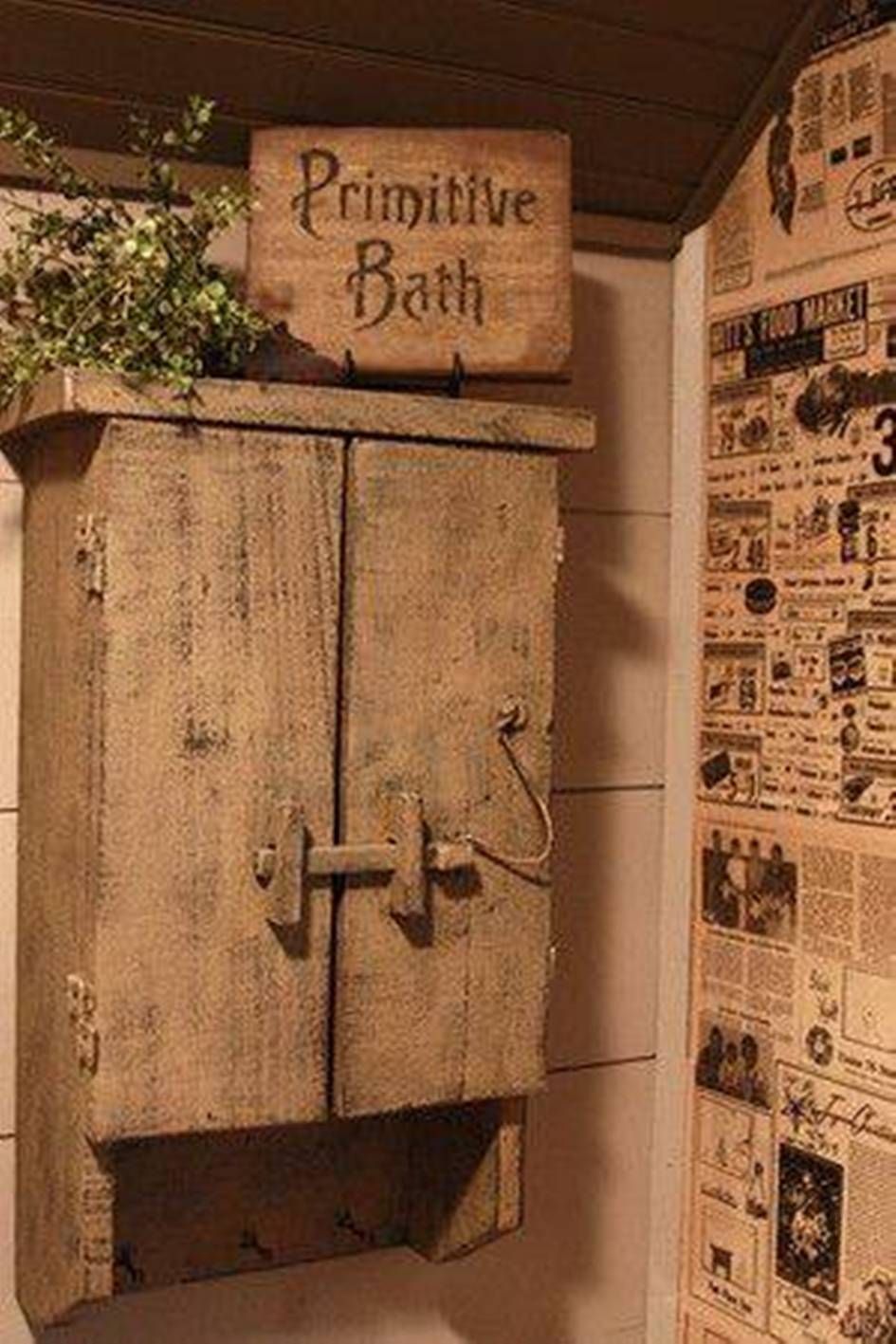 Gorgeous Primitive Bathroom Wall Cabinets