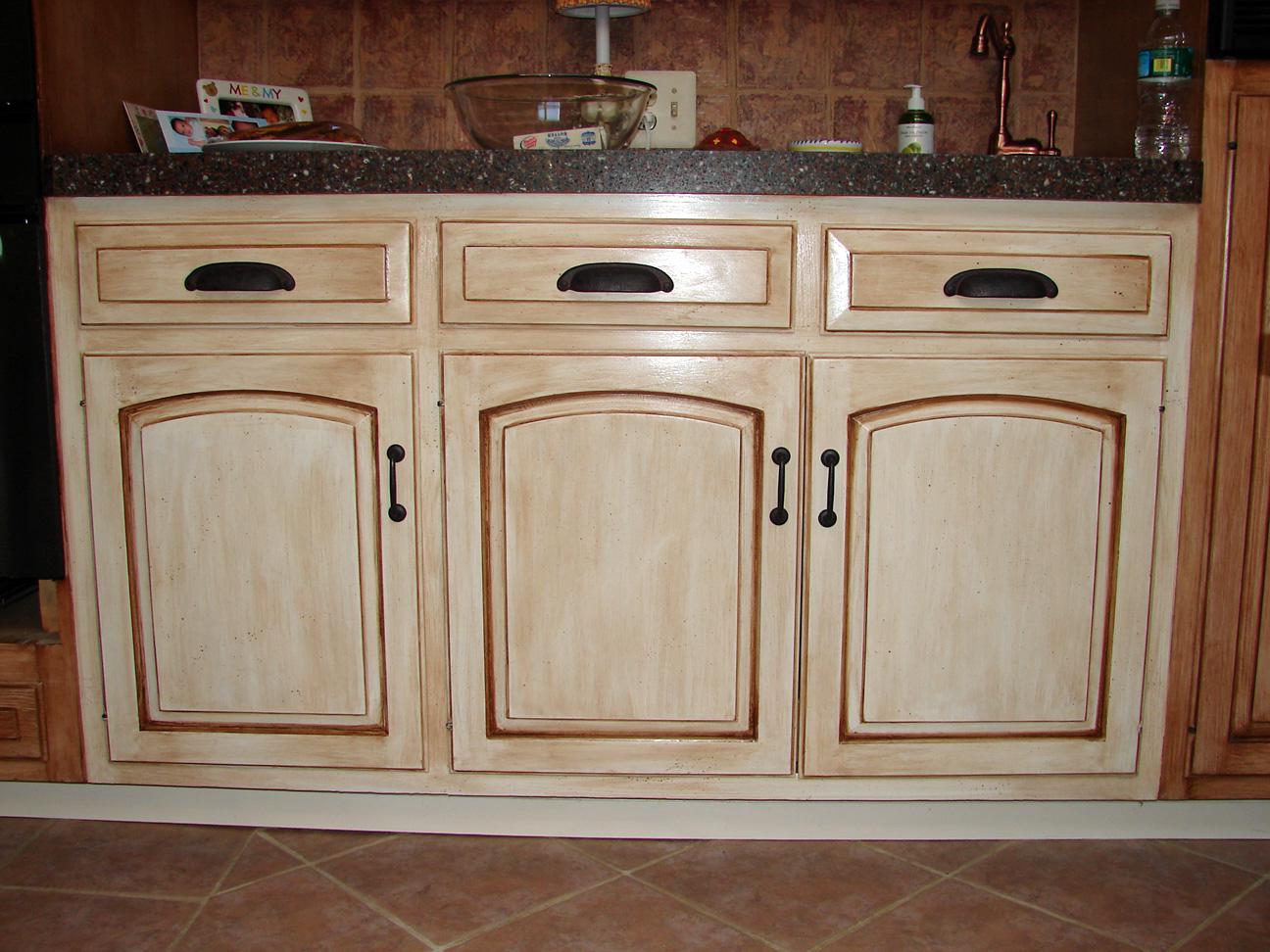 Great Painting Kitchen Cabinets Distressed White Old Countertop Paint Best For Unit