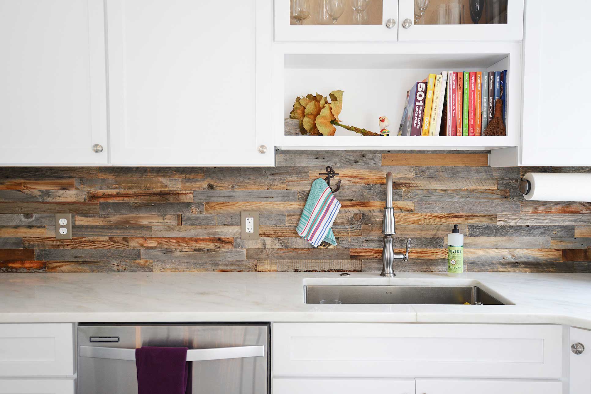 Great Reclaimed Wood Kitchen Backsplash Nokomis 2 X 18 Rawhide Residential 3 1