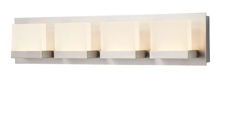 Impressive 4 Light Bathroom Vanity Fixture Brushed Nickel Home Decorators Collection Lighting 28025 Hbu 64 1000