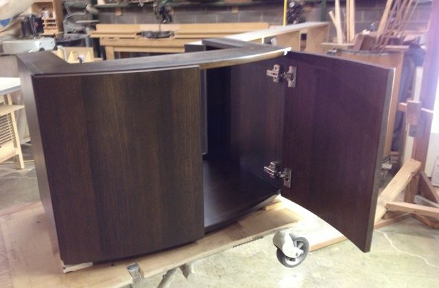 Impressive Curved Bathroom Vanity Cabinet Contemporary Vanities And Sink Consoles