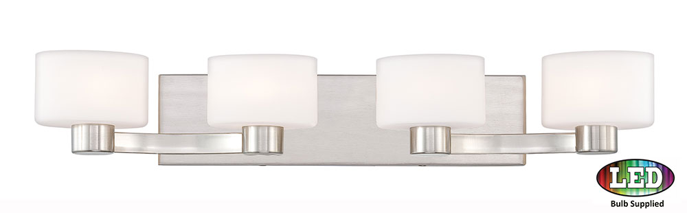Impressive Modern Bathroom Vanity Light Fixtures Quoizel Tu8604bnled Tatum Contemporary Brushed Nickel Led 4 Fixture 5