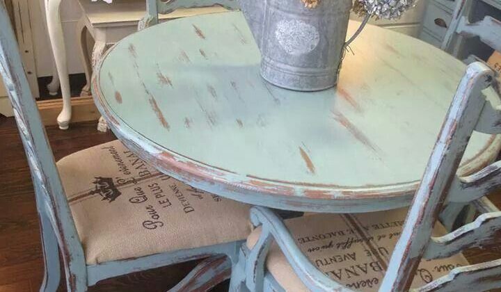 Impressive Painted Kitchen Table And Chairs French Country Tables Rustic