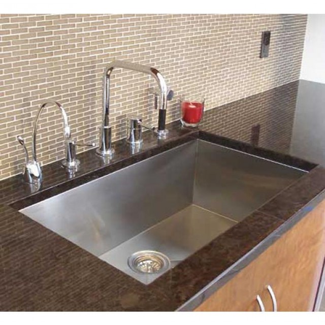 Impressive Single Bowl Kitchen Sinks Zero Radius Undermount Sink G4 1