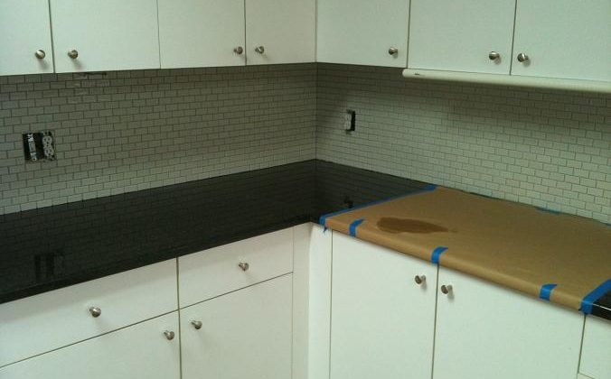 Lovely Clear Glass Mosaic Tile Backsplash 16 Recycled Installation Tampa Orlando Winter Springs Sarasota Brandon Bradenton Lakeland Florida