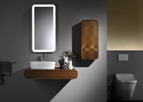 Lovely Dark Walnut Bathroom Cabinet Contemporary Furniture Toto 1 Jpg