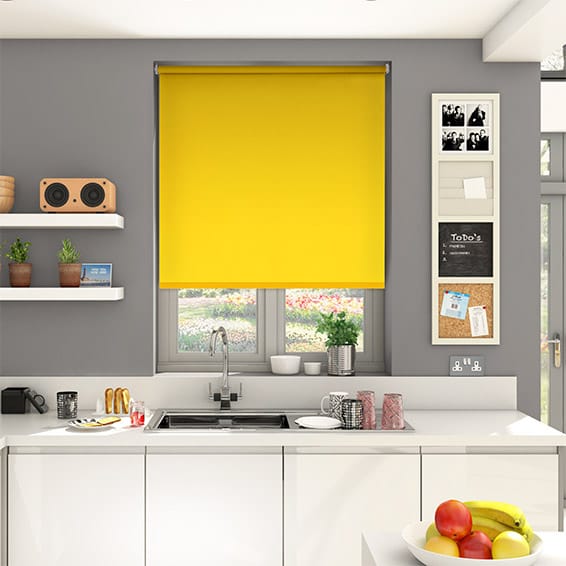 Lovely Yellow Kitchen Blinds Sevilla Daffodil 26 Roller Blind 1