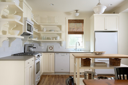 Magnificent Country Kitchen Shelving Traditional