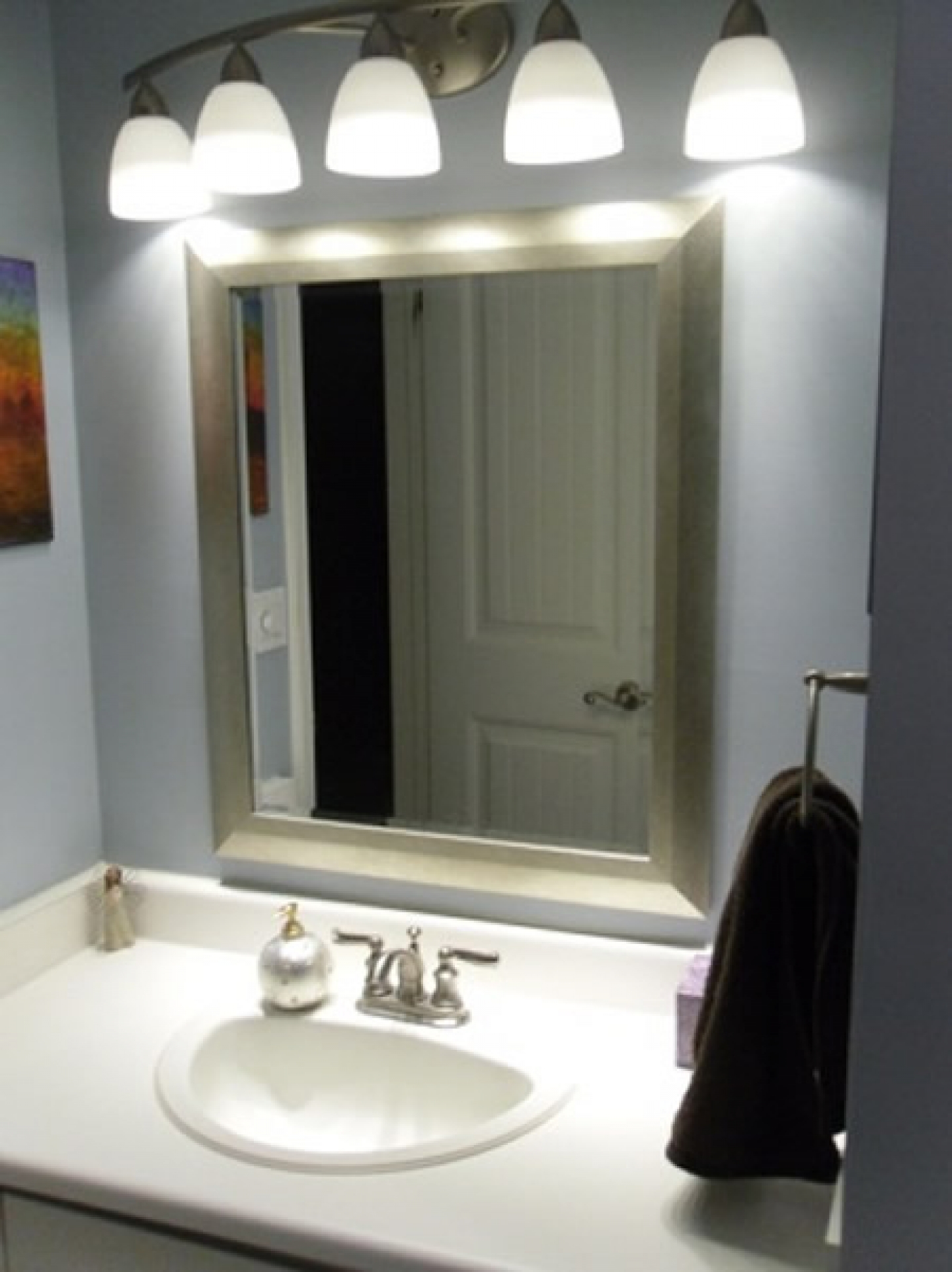Superb Bathroom Above Mirror Lighting Most Popular Light Fixtures Wall Mounted Top Antique Expensive Framed Glass