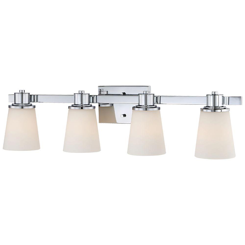 Wonderful 4 Light Bathroom Vanity Fixture Chrome Home Decorators Collection Lighting 15344 64 1000